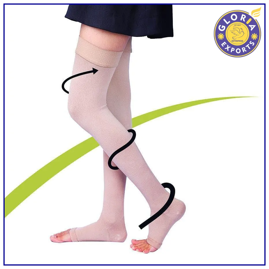 Sorgen Classique (Lycra) Compression Stockings For Varicose Veins Class 2  Thigh Length Large