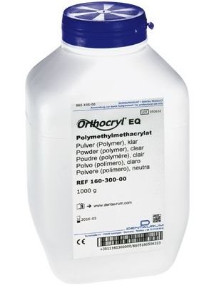 Dentaurum Orthocryl EQ Powder Polymer Clear 1 Kgs - 160 - 300 - 00