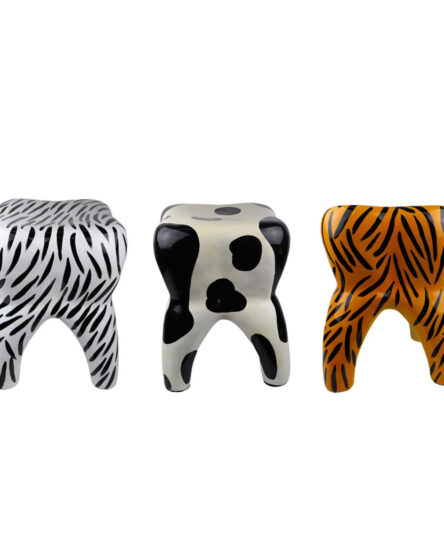 iDENTical Tooth Shape Premium Stool Zebra