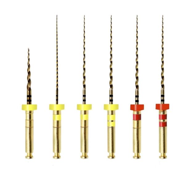 Waldent Wal - flex Gold Rotary Files 21 mm Assorted (W1 - W6) (Pack Of 6)
