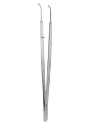 GDC Micro Tissue Forceps Gerald - Curved - 1x2 (18 cm) (TPG4)