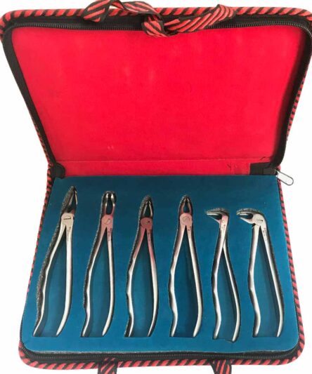 Waldent Atraumatic Extraction Instruments Forceps Kit Set of 6 - Anatomic Handle K1/6