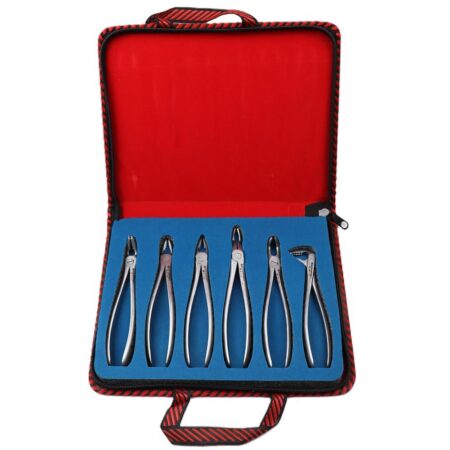 Waldent Atraumatic Extraction Instruments Forceps Kit Set of 6 - Coarse Serrations K1/5