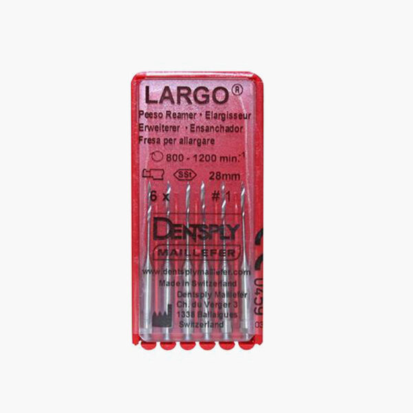 Dentsply Largo RA Peeso Reamer Files 28 & 32 mm (Pack of 6)