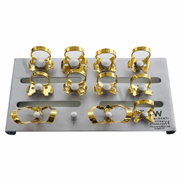Waldent Rubber Dam Clamps Kit Titanium Gold (Set of 11) (K16/3)