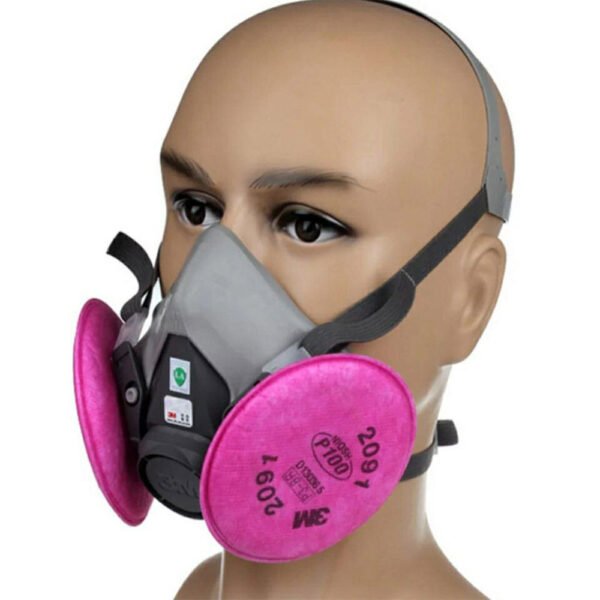 3M 6200 Respirator Mask With 2091 P100 Filters