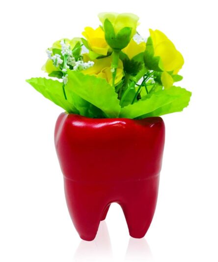 tooth-shape-flower-pot-blue