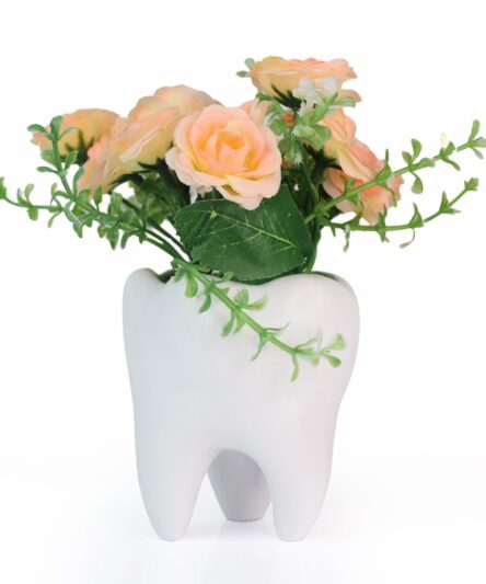 tooth-shape-flower-pot-blue