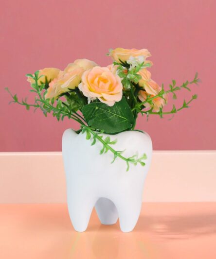 tooth-shape-flower-pot-blue