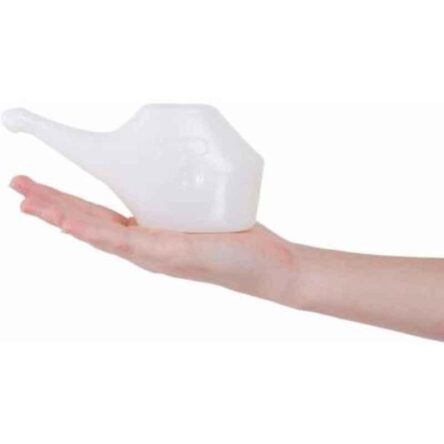 Paxmax 200ml White Durable Plastic Jal Neti Pot for Sinus Congestion (Pack of 2)