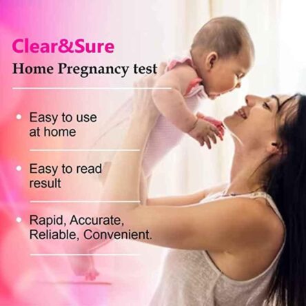 Clear & Sure One Step Urine HCG Pregnancy Test Kit (Pack of 3)