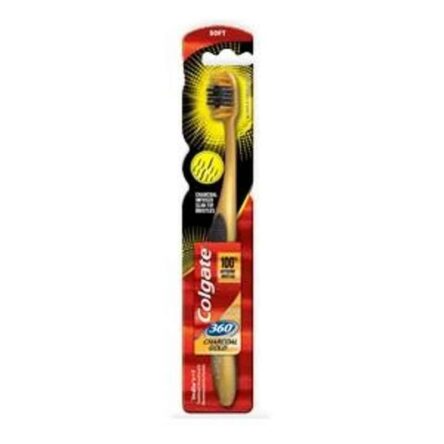 Colgate 360 deg Charcoal Gold Toothbrush for Deep & Gentle Clean