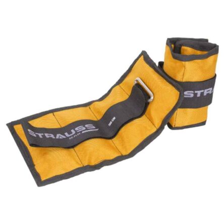 Strauss 25.4x14x2cm Neoprene Yellow Adjustable Ankle Weight