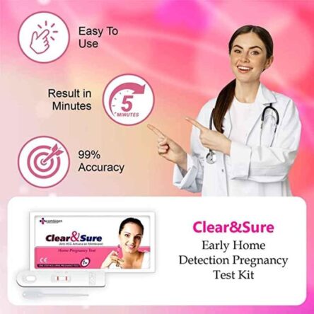 Clear & Sure One Step Urine HCG Pregnancy Test Kit (Pack of 3)