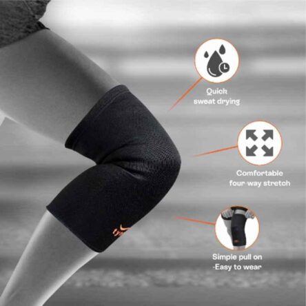 Tynor Air Black Knee Support Cap