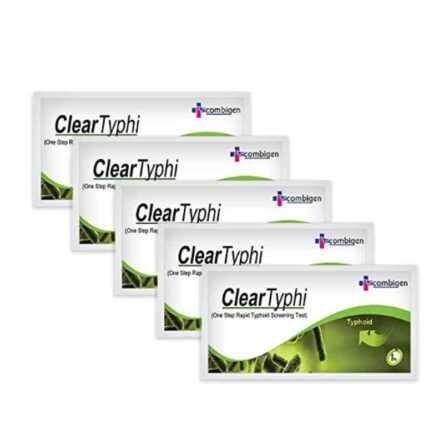 Recombigen Clear Typhi One Step Rapid Typhoid Test Kit (Pack of 5)