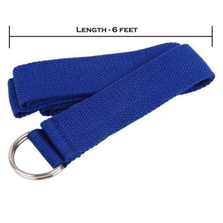 Strauss 6 Feet Nylon Blue Yoga Belt