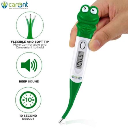 Carent Green Waterproof Premium Digital Flexible Thermometer with Alarm