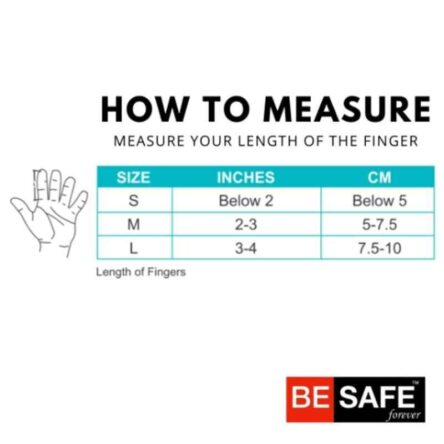 Besafe Forever Aluminium Silver Finger Cot Splint Support for Fractured & Injured Finger