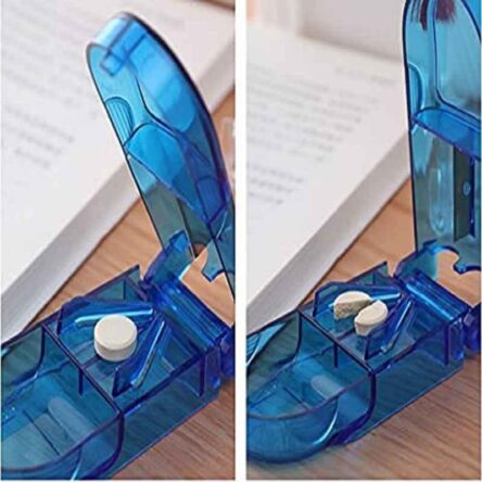 Otica Medicine Tablet Cutter Splitter with Built in Pill Case (Pack of 2)