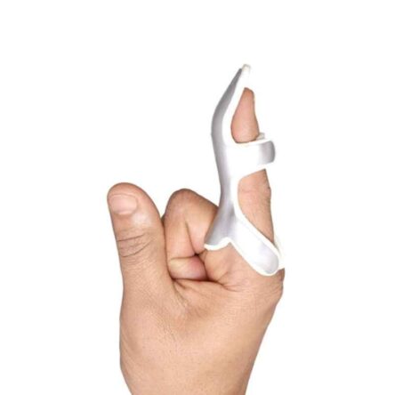 Fidelis Healthcare Elastic Silver & White Finger Frog Splint