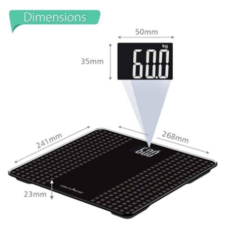 HealthSense PS 117 180kg Tempered Glass Digital Body Weighing Scale