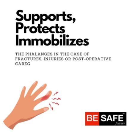 Besafe Forever Aluminium Silver Finger Cot Splint Support for Fractured & Injured Finger