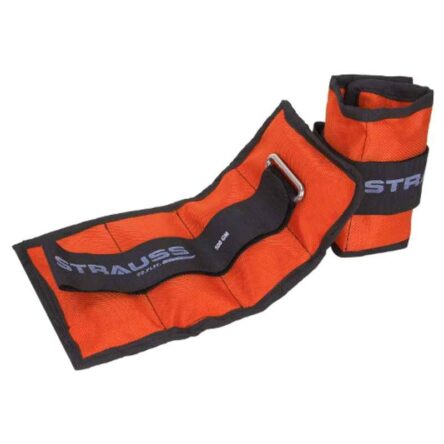 Strauss 25.4x14x2cm Neoprene Orange Adjustable Ankle Weight