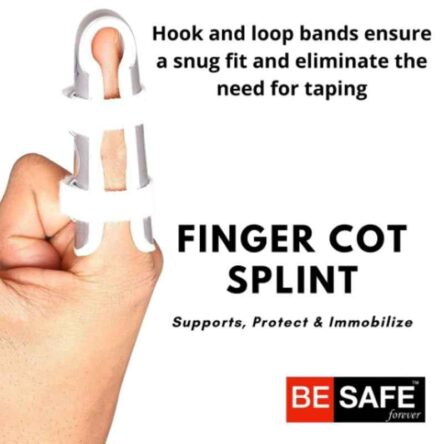 Besafe Forever Aluminium Silver Finger Cot Splint Support for Fractured & Injured Finger