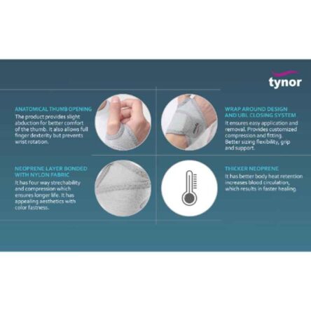 Tynor Neoprene Wrist Brace with Thumb