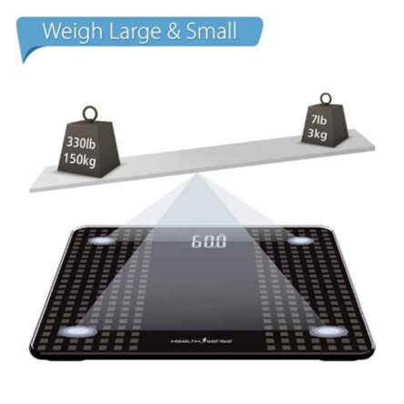 HealthSense PS 117 180kg Tempered Glass Digital Body Weighing Scale