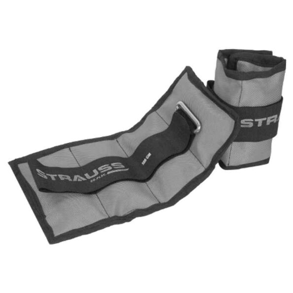 Strauss 25.4x14x2cm Neoprene Grey Adjustable Ankle Weight