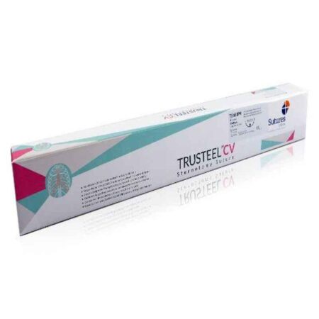 Trusteel 12 Foils 6 USP 45cm Stainless Steel 1/2 Circle Conventional Cutting Sternotomy Suture Box