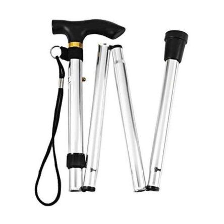 Divine Medicare Silver 4-Folding Adjustable Hiking/Trekking/Walking Stick