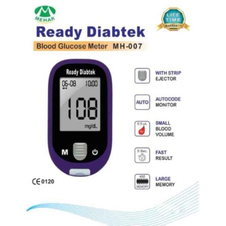 Ready Diabtek MH-007 Blood Glucose Monitor with 50 Pcs Test Strips