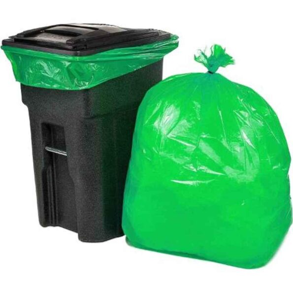 Oriley 42x42 inch Green Eco-Friendly Biodegradable Trash Can Liner Garbage Bag