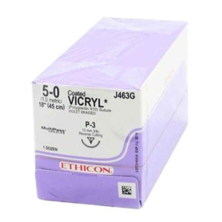 Ethicon NW2464 12 Pcs 5-0 Undyed Vicryl Polyglactin 910 Suture Box