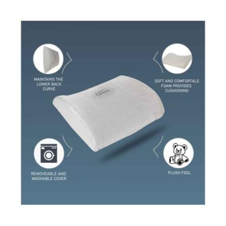 Tynor Polyurethane Foam Grey Lumbo Back Rest
