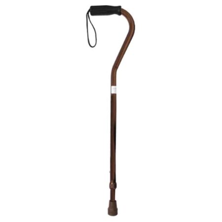 Fidelis Healthcare Mild Steel Brown Height Adjustable Single Walking Stick