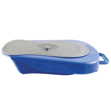 Carent Polypropylene Blue Premier Bed Pan With Cap