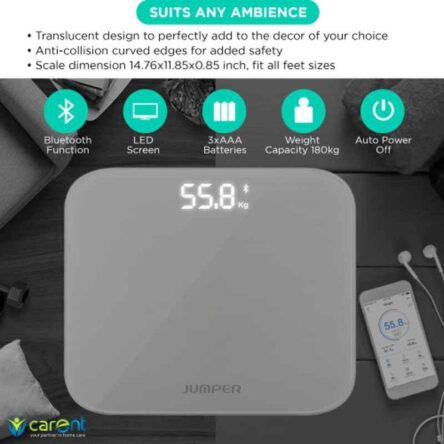 Carent 180kg Smart Bluetooth Digital Body Weighing Scale