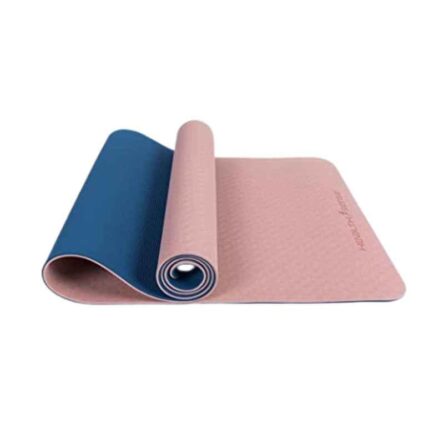 HealthSense YM 601 6x2ft TPE Pink & Blue Yoga Mat for Women & Men with Carry Rope