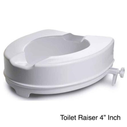 Entros 135kg Easy Fixed 4 inch White Plastic Moulded Raised Toilet Seat without Lid