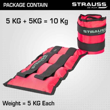 Strauss 41x25x8cm Neoprene Pink Adjustable Ankle Weight