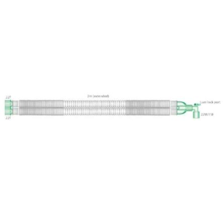 Intersurgical 22mm 2m Compact Extendable Breathing System Set with Luer Elbow