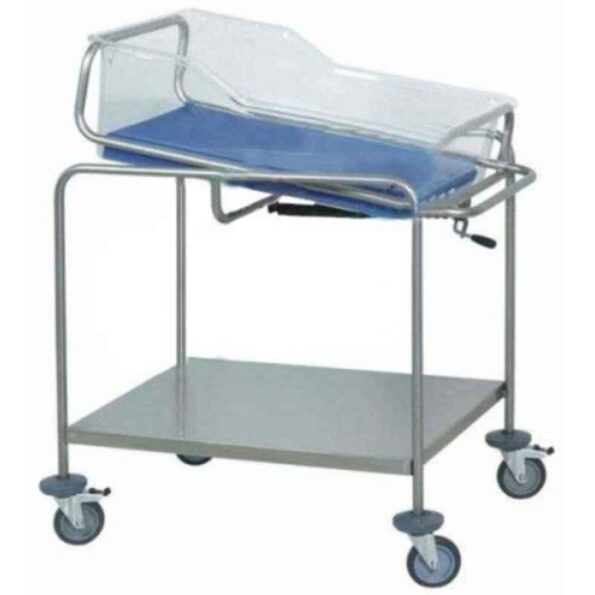 Wellsure Healthcare Stainless Steel Baby Bassinet with Gas Spring