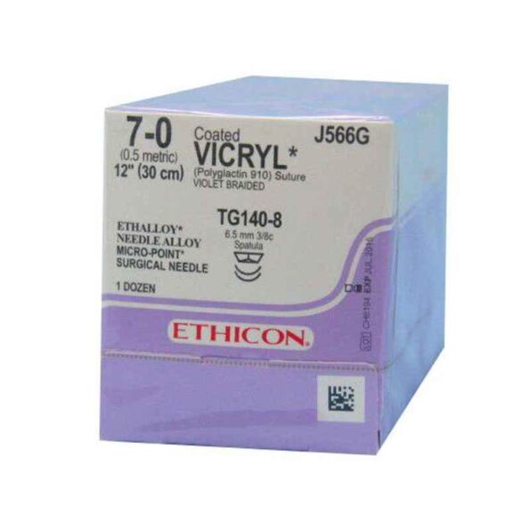 Ethicon NW2561 Vicryl 7-0 Absorbable Violet Braided Suture1