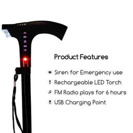 MCP Smart Walking Stick with FM Radio