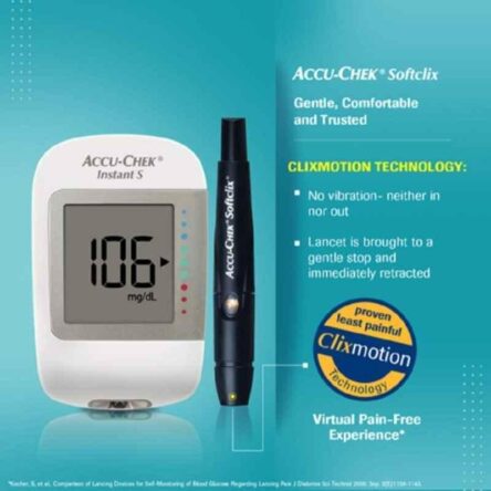 Accu-chek Instant S Meter Glucometer with 60 Instant Test Strips