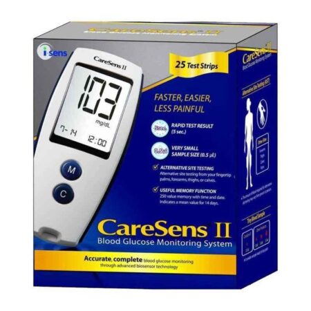 Caresens II Sugar Testing Glucometer Kit with 25 Strips